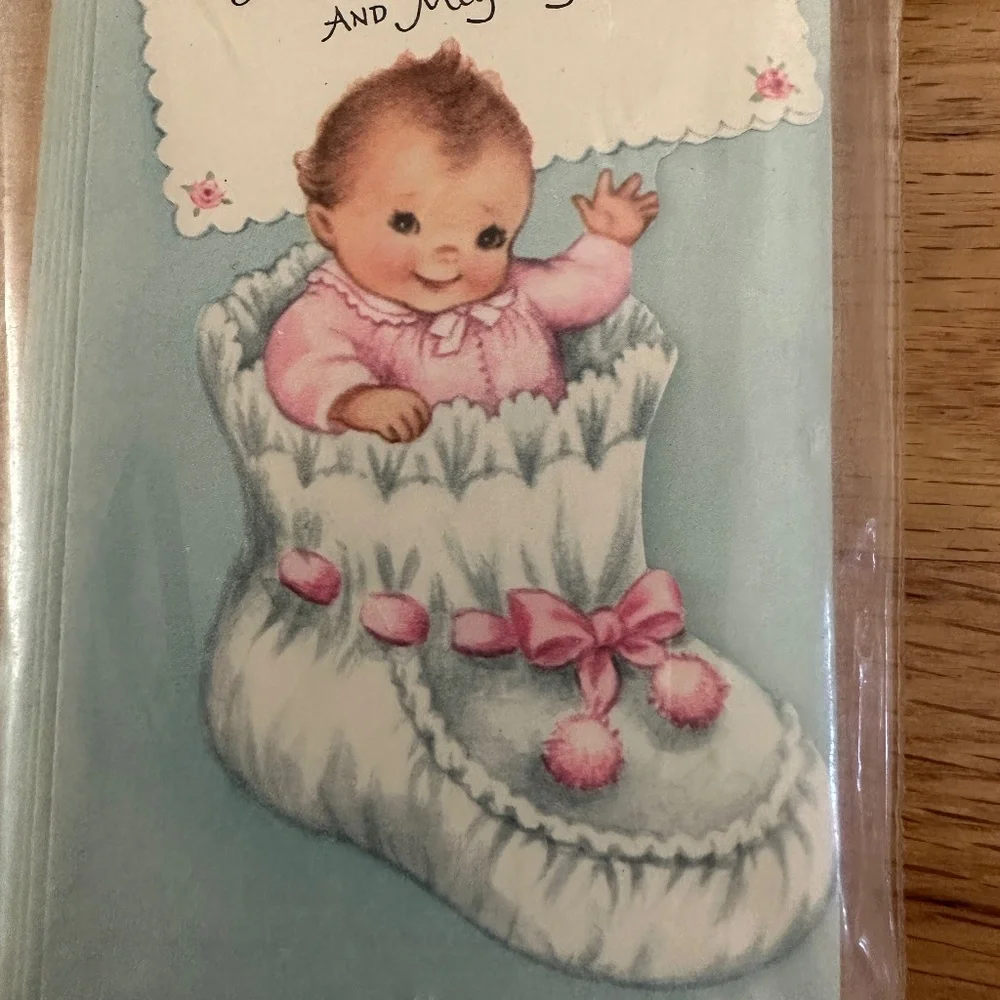 Vintage New Baby Birth Announcements Gibson New in Package